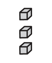 three ones blocks arranged in a single column